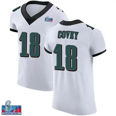 Men's Elite Britain Covey Philadelphia Eagles White Vapor Untouchable Super Bowl LVII Patch Jersey