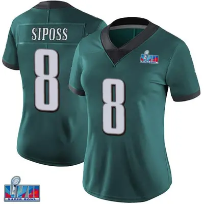 Women's Limited Arryn Siposs Philadelphia Eagles Green Midnight Team Color Vapor Untouchable Super Bowl LVII Patch Jersey