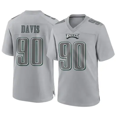 Youth Game Jordan Davis Philadelphia Eagles Gray Atmosphere Fashion Jersey