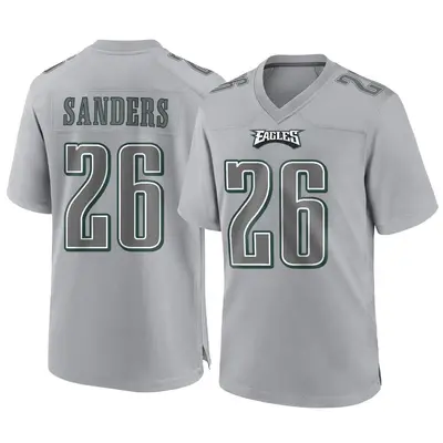 Youth Game Miles Sanders Philadelphia Eagles Gray Atmosphere Fashion Jersey