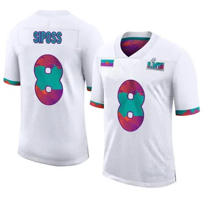 Youth Limited Arryn Siposs Philadelphia Eagles White Super Bowl LVII Jersey