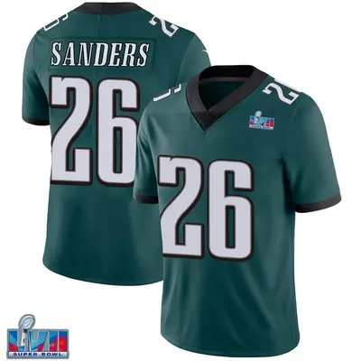 Youth Limited Miles Sanders Philadelphia Eagles Green Midnight Team Color Vapor Untouchable Super Bowl LVII Patch Jersey