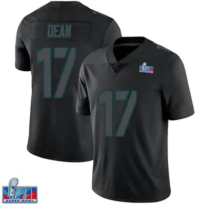 Youth Limited Nakobe Dean Philadelphia Eagles Black Impact Super Bowl LVII Patch Jersey
