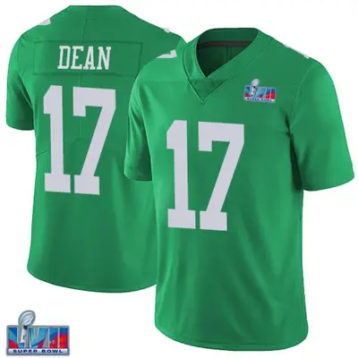 Youth Limited Nakobe Dean Philadelphia Eagles Green Vapor Untouchable Super Bowl LVII Patch Jersey